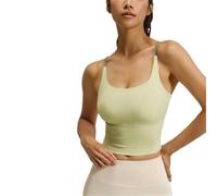 Yksaix Sports Bra Criss Cross Tank, Womens Plain Back Sport Crop Cami, Sporty Workout, U Shape Wireless Workout Gym Gym Tops (Green,3XL)