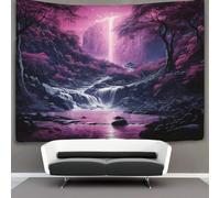 YKSDLFDUI 3D Forest Cascade Print Wall Blanket Home Decoration Bedding Poster Wall Art Tapestry Wall Hanging Tapestry Soft Polyester for Kids Boys Girls Bedroom Living Room 180cmx230cm