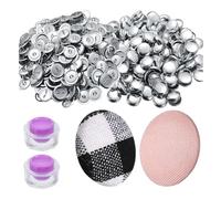 Yksiahfi 100pc DIY Cover Button Kit with Tools - Aluminium - Round - 0.59 Inch