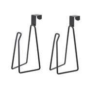 yksiahfi 2 Pack Black Metal Toilet Paper Holder Stand, Portable & Sturdy, 7.5x19cm, Bathroom, RV, Kitchen, Bedroom, Cabinet, Camping, Travel