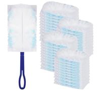yksiahfi 42 Pieces Duster with 1 Handle, Dust Magnet Refill Pack Dirt Electrostatic Dust Wiper for Household, School, Office