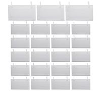 yksiahfi 80Pcs Plastic Basket Label Holders Price Tag Ticket Hanger Clips with Button Design Lock Closure for Market Grocery