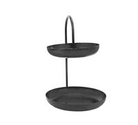 yksiahfi Multifunctional Serving Platter Double Cake Rack Jewelry Rack Storage Tray Home Dec Dessert Rack Cake Plate Fruit Tray A Easy to Use About 22.1 X 19.7 X 32cm