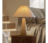 YKSJDFH Japanese Wabi-sabi Style Table Lamps Natural Yellow Cave Stone Fabric Desk Lamp Antique Creative E27 Ambient Lamp Living Room Bedroom Hotel B&B Bedside Lamps