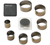 YKSPLUSK Leather Circle Cutter Tool Set, 7 Pieces Circle Punch Tools 20 25 30 35 40 45 50mm, High Carbon Steel Leather Round Cutting Dies, Curcle Hole Punch Tool Kit for DIY Leathercrafts