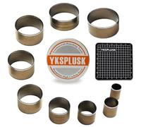 YKSPLUSK Leather Circle Cutter Tool Set, 9 Pieces Circle Punch Tools 15 20 25 30 35 40 45 50 55mm, High Carbon Steel Round Cutting Dies - Leather Hole Punch Tool Kit for DIY Leathercrafts