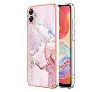 YKTO Case Marble Patterned Slim Case for Samsung Galaxy A04e for Girls Women Glitter Soft TPU Bumper Phone Cover Hard PC Flexible Rugged Bumper Cases Shockproof Anti Scratch Covers Phone Case,Pink