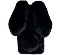 YKTO Fluffy Bunny Phone Case for TCL 501 Plush Cover with Sparkling Crystals Cute Droopy Rabbit Ears Phone Shell for TCL 501 Shockproof Suitable as a Gift for Girls Women for TCL 501,Black