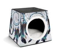 YKUDBN Cozy Capsule Pet Nest for Small Cats and Dogs, Native American Dream Catcher Print Portable Pet Nest Small Pet Nest Capsule Design Pet Nest Small Animal Nest