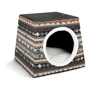 YKUDBN Cozy Capsule Pet Nest for Small Cats and Dogs, Native American Patterns Print Portable Pet Nest Small Pet Nest Capsule Design Pet Nest Small Animal Nest