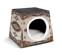 YKUDBN Cozy Capsule Pet Nest for Small Cats and Dogs, Native American Print Portable Pet Nest Small Pet Nest Capsule Design Pet Nest Small Animal Nest