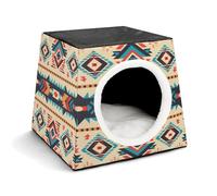 YKUDBN Cozy Capsule Pet Nest for Small Cats and Dogs, Native American Print Portable Pet Nest Small Pet Nest Capsule Design Pet Nest Small Animal Nest