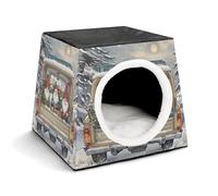 YKUDBN Cozy Capsule Pet Nest for Small Cats and Dogs, Truck Dwarf Print Portable Pet Nest Small Pet Nest Capsule Design Pet Nest Small Animal Nest