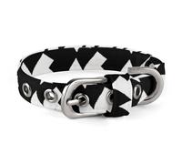 YKUDBN Cute Pet Collar,Houndstooth Black Print Adjustable Dog Collar,Breakaway Cat Collars,Suitable for Small and Medium-Sized Dogs