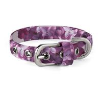 YKUDBN Cute Pet Collar,Lilac Flowers Print Adjustable Dog Collar,Breakaway Cat Collars,Suitable for Small and Medium-Sized Dogs