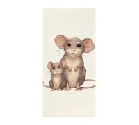 YKUDBN Gym Towels,Mother and Child Rats Printing Beach Towel,Bathroom Towels,Suitable for Men and Women,Comfortable and Soft., 73x35cm