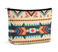 YKUDBN Makeup Bag, Native American Print Portable Cosmetic Bag Travel Makeup Bag Cosmetic Organizer Zippered Cosmetic Bag Makeup Pouch, style-9, One Size