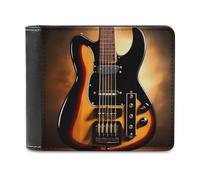 YKUDBN Mens Leather Wallet,Instrumental Guitar Print Cute Wallets for Women,zipper Wallet Suitable for Daily Travel Use, Instrumental Guitar, One Size