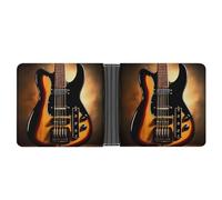 YKUDBN Mens Leather Wallet,Instrumental Guitar Print Cute Wallets for Women,zipper Wallet Suitable for Daily Travel Use, Instrumental Guitar, One Size