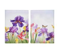 YKUDBN Passport Protective Cover, Iris Flower Butterfly Print Passport Cover Travel Document Protector Travel Passport Wallet Passport Sleeve, 20.3x13.8cm, style, style, 20.3x13.8cm