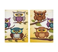 YKUDBN Passport Protective Cover, Owls Birds Print Passport Cover Travel Document Protector Travel Passport Wallet Passport Sleeve, 20.3x13.8cm, style, style, 20.3x13.8cm