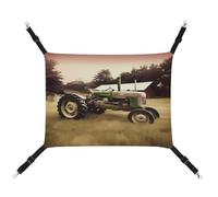 YKUDBN Portable Canvas Pet Hammock, Old Tractor Photo Farm Print Stylish Pet Hammock Ideal for Small Pets, Breathable, Space-Saving and Easy to Clean