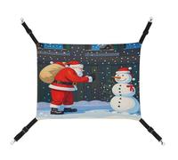 YKUDBN Portable Canvas Pet Hammock, Take A Picture of The Snowman Print Stylish Pet Hammock Ideal for Small Pets, Breathable, Space-Saving and Easy to Clean