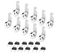 YKUKIZEE 10 Pack 20mm Mailbox Lock Replacement, Keyed Alike Letterbox Lock with 20 Keys, Security Cabinet Lock for Locker Furniture Drawer Post Cupboard