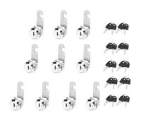 YKUKIZEE 10 Pack 30mm Cam Lock Keyed Alike, Cabinet Locks with Keys, Security Post Box Lock Replacement for Locker Drawer Cupboard Furniture Tool Box