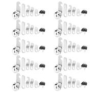 YKUKIZEE 10 Pcs 16 mm Post Box Lock Replacement, 5/8 Inch Mailbox Box Locks with Keys and Lock Plates, Security Cam Locks for Locker Tool Letter Box Filing Cabinet
