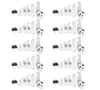 YKUKIZEE 10 Pcs 25 mm Locker Locks with Different Keys, Cam Locks Cabinet | Replacement, Security, Post Box Locks with Lock Plates, for Mailbox Box, Tool Letter Box, Filing Cabinet