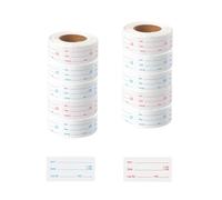 YKUKIZEE 10 Roll 5000 Pieces Food Date Labels Stickers Self-Adhesive Removable Food Date Storage Labels Stickers 50x25mm Dissolvable Freezer Label Easy Peel Off Prep Canning 5 Blue+5 Red