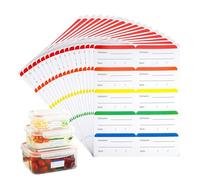 YKUKIZEE 1000 PCS Date Labels for Food Removable, Freezer Food Labels Stickers Easy Peel Off, Coloured Freezer Label 3x6 cm for Box Bottle Bag Jar