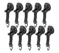 YKUKIZEE 10Pcs Heavy Duty Suction Cups with Straps, Car Tent Suction Cups Anchor, Camping Suction Cups Hooks 360° Rotating Ring for Outdoor Van Truck Awning Boat