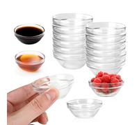 YKUKIZEE 12 Pcs Mini Glass Ramekins Bowls, 30 ml Mini Glass Sauce Bowls