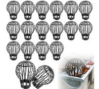 YKUKIZEE 16PCS Gutter Guards Roof Gutter Downpipe Leaf Guard, Plastic Down Pipe Gutter Filters, Flexible Drain Pipe Cover Black for Moss Leaves Muck Mud Debris