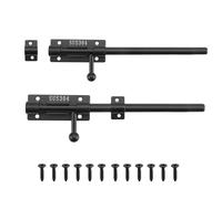 YKUKIZEE 2 Pack Heavy Duty Gate Bolts for Wooden Gates with 7 mm Padlock Hole, 200 mm Slide Bolt Gate Latch, 304 Stainless Steel Gate Latch Bolt for Garden Barrel Fence Shed Basement