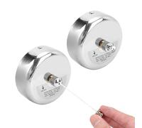 YKUKIZEE 2 Pcs Retractable Clothesline Heavy Duty, Extendable Washing Line Wall Mounted, 304 Stainless Steel Reel Clothes Lines with Adjustable Rope for Motorhome Bathroom Indoor(2.8 M/9.2 Ft)