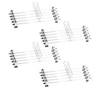 YKUKIZEE 20 Pack 40cm Extra Long Trousers Hangers with Clips, Non-Slip Extra Large Skirt Hangers Adjustable, Extra Wide Pants Hanger for Coat Jeans Slacks