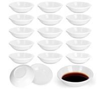 YKUKIZEE 24 PCS Round Mini Dipping Sauce Dishes, Mini White Sauce Dipping Bowls, Small Sushi Soy Dipping Bowls for Ketchup Seasoning Spice Prep Snack Pinch Appetizer Ramekins Serving Bowls