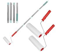 YKUKIZEE 2PCS 9 inch Spiked Roller Self Levelling Floor with Extended Pole, 10 mm Teeth Aeration Roller Self Levelling, Spiked Screeding Floor Rollers Cement Concrete Epoxy Paint Eliminating Bubble