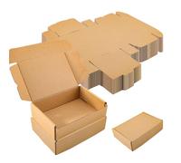 YKUKIZEE 30 Pack Small Corrugated Cardboard Shipping Boxes, 14x10x4 cm Parcel Boxes Small Brown Packaging Mailing Boxes for Business Posting Storing Gift