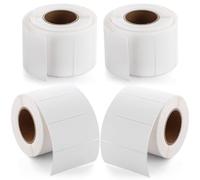 YKUKIZEE 4 Roll Self-Adhesive Sticky Labels Roll 60mm x 30mm, 4000 PCS Blank Name Labels, White Food Label Address Labels for Frozen Food Fridge Office Printer Kitchen