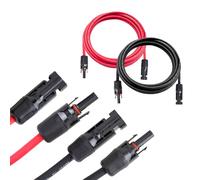 YKUKIZEE 5 M Solar Panel Extension Cable 6 mm², Solar Panel Power Cable, Solar Panels Cable with Female And Male Connectors for Solar Panels Photovoltaic Solar Power Station(5 m Red+5 m Black)