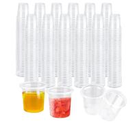 YKUKIZEE 500 Pack 20 ml Plastic Shot Glasses 2 cl, Mini Shot Glasses Small, Crystal Clear Shot Cups for Samples Tasting Party Wedding Bar Pub