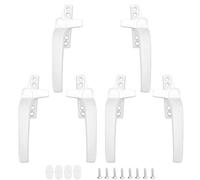 YKUKIZEE 6 Pcs Cockspur Window Handles for UPVC Windows Right Left Hand Casement Window Handle Replacement White Zinc Alloy Double Glazing Window Handle for UPVC Windows Door 142 x 15 mm