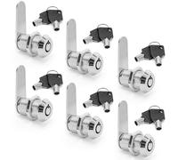 YKUKIZEE 6 PCS Thread Tubular Cam Lock Keyed Alike, 30 MM Cylinder Lock with 2 Keys Zinc Alloy, Security RV Cabinet Lock for Mailbox Letterbox Cupboard Post Box Door