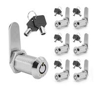 YKUKIZEE 6 PCS Thread Tubular Cam Lock with 2 Different Keys, 16 MM Cylinder Lock Zinc Alloy, Security RV Cabinet Lock for Mailbox Letterbox Cupboard Post Box Door