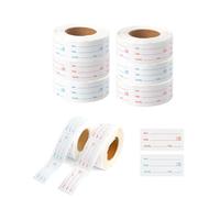 YKUKIZEE 6 Roll 3000 Pieces Food Date Labels Stickers Self-Adhesive Removable Freezer Labels 1 x 2 Inch Dissolvable Food Label Stickers Easy Peel Off for Kitchen Jar Container Prep Canning