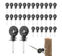 YKUKIZEE 60 Pcs Electric Fence Insulators Screw in, Wood Post Insulator, Wire Mesh Ring Insulator for Animal Agricultural Garden Farm